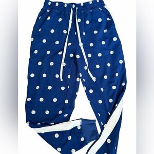 LuLaRoe ladies snowman blue stretch jogger sweatpants size Medium